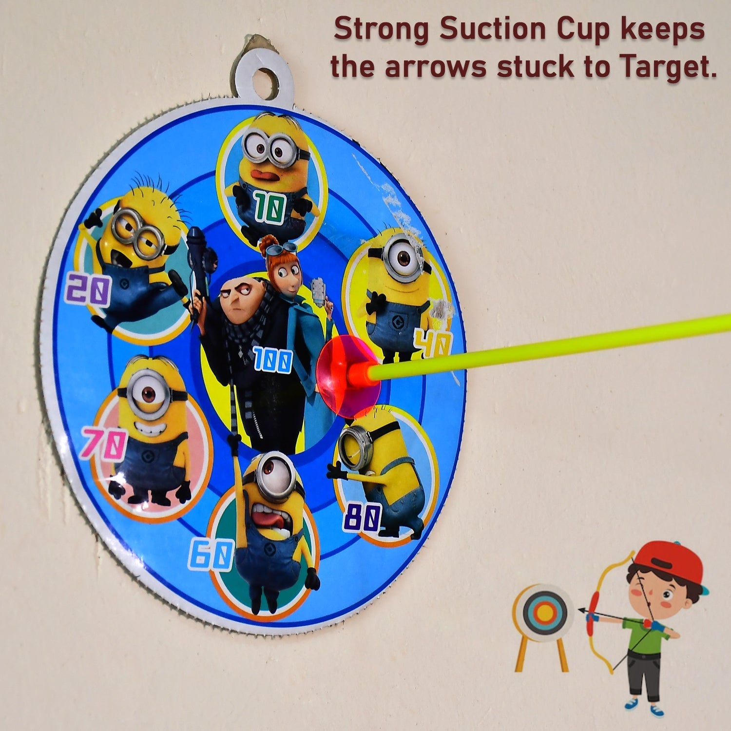 Kids archery set with bow, arrows, and target Kids archery set with bow, arrows, and target